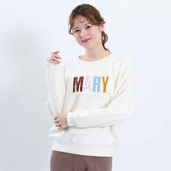 MARYアップリケロゴ プルオーバー（アイボリー）