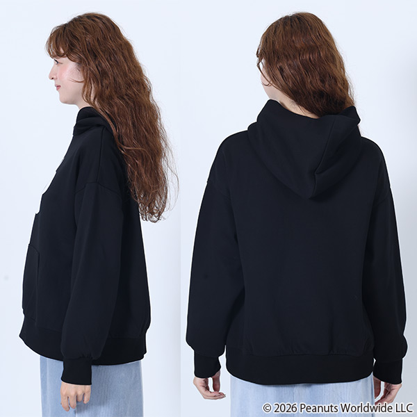 MARY QUANT×PEANUTS パーカ（ブラック）