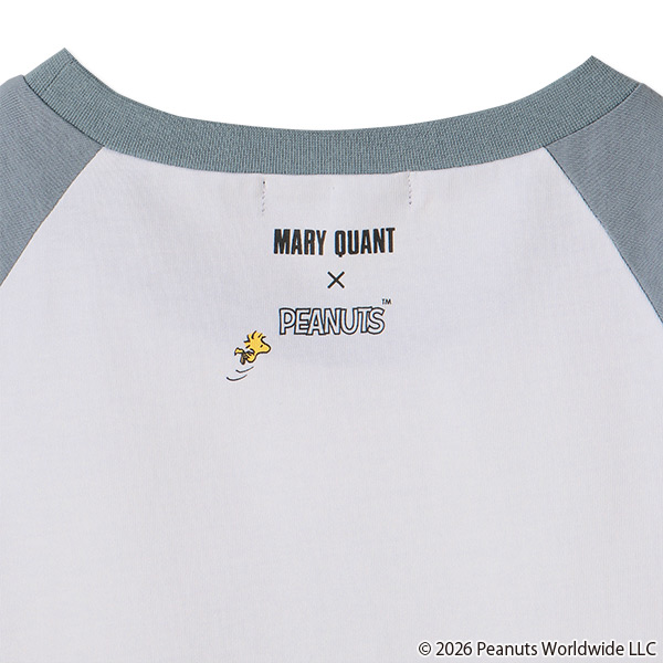 MARY QUANT×PEANUTS ラグランロング Tシャツ（ブルー）