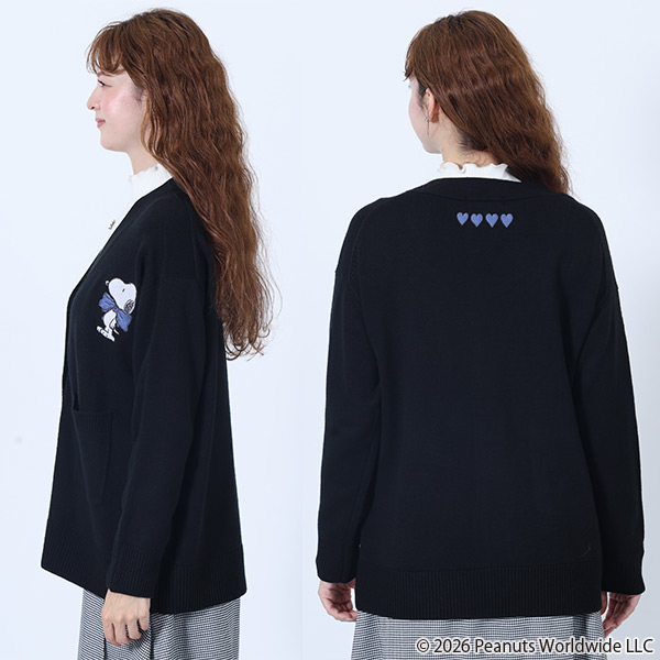 MARY QUANT×PEANUTS カーディガン（ブラック）