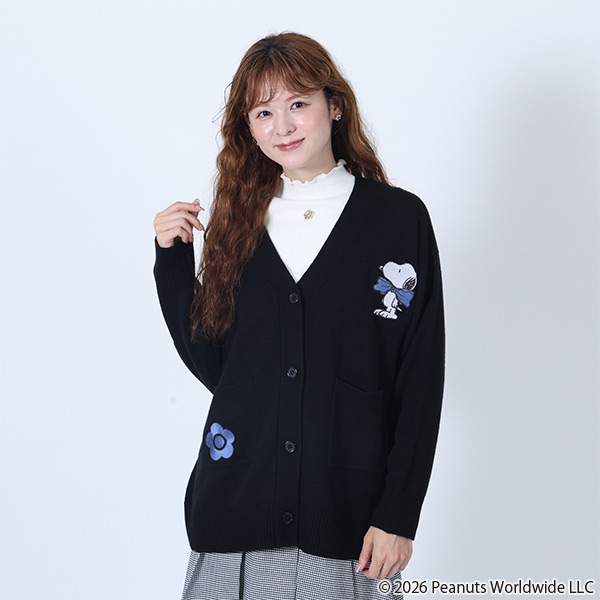 MARY QUANT×PEANUTS カーディガン（ブラック）