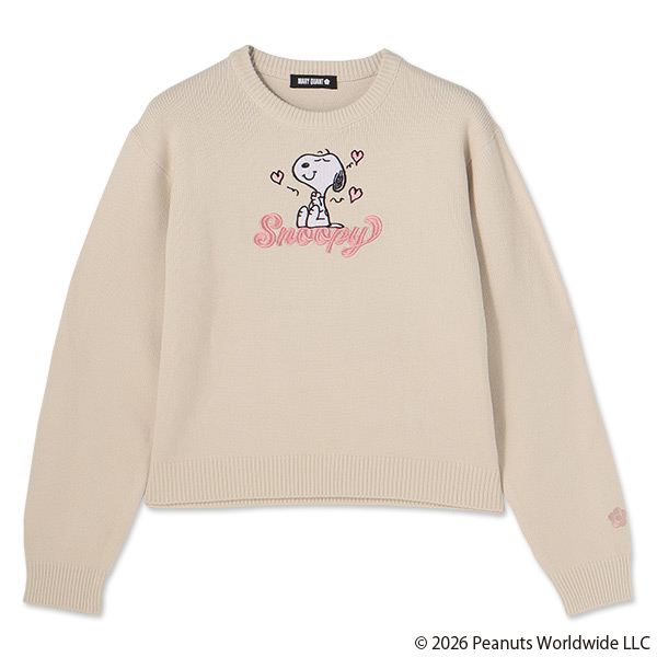MARY QUANT×PEANUTS ニット プルオーバー（アイボリー）