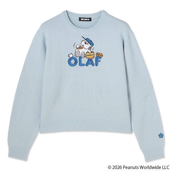 MARY QUANT×PEANUTS ニット プルオーバー（ブルー）