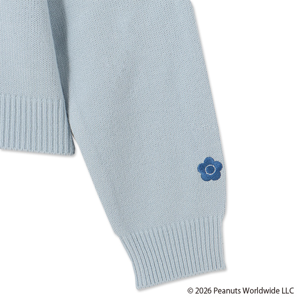 MARY QUANT×PEANUTS ニット プルオーバー（ブルー）