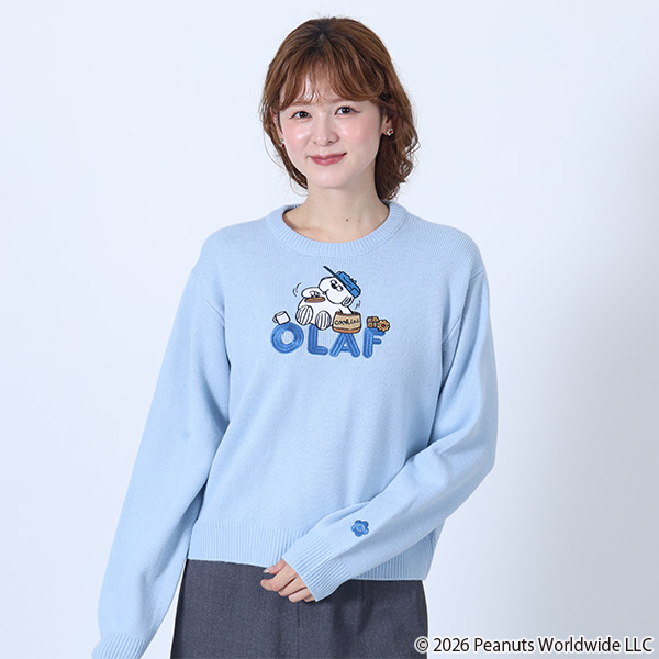 MARY QUANT×PEANUTS ニット プルオーバー（ブルー）