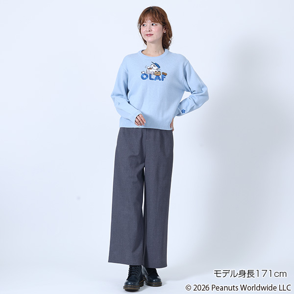 MARY QUANT×PEANUTS ニット プルオーバー（ブルー）