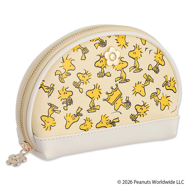 MARY QUANT×PEANUTS ラウンドポーチ（イエロー）
