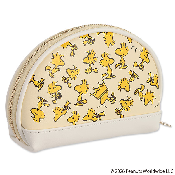 MARY QUANT×PEANUTS ラウンドポーチ（イエロー）