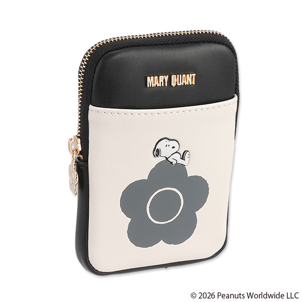MARY QUANT×PEANUTS リップポーチ（ブラック×ホワイト）