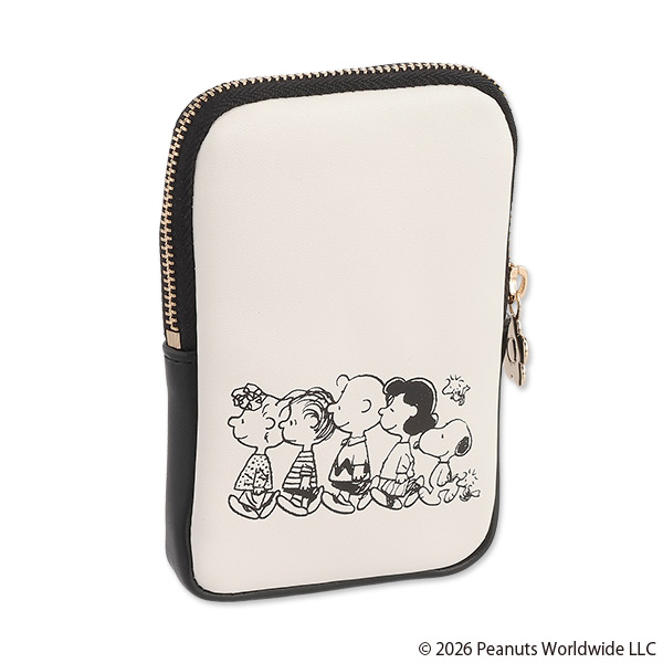 MARY QUANT×PEANUTS リップポーチ（ブラック×ホワイト）