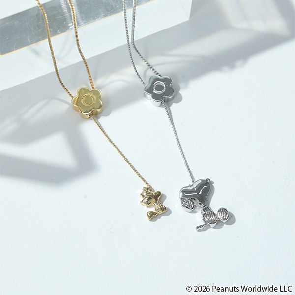MARY QUANT×PEANUTS スライドデイジー ネックレス（ゴールド）