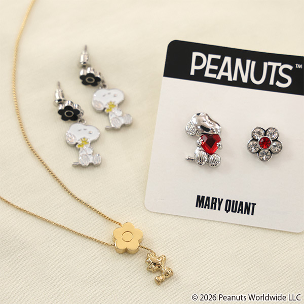 MARY QUANT×PEANUTS エポ ピアス（シルバー）