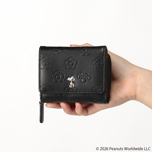 MARY QUANT×PEANUTS ミニウォレット（ブラック）