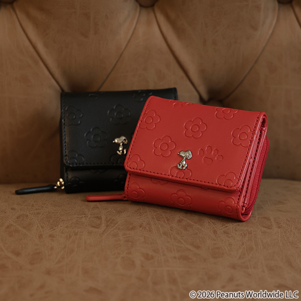 MARY QUANT×PEANUTS ミニウォレット（ブラック）
