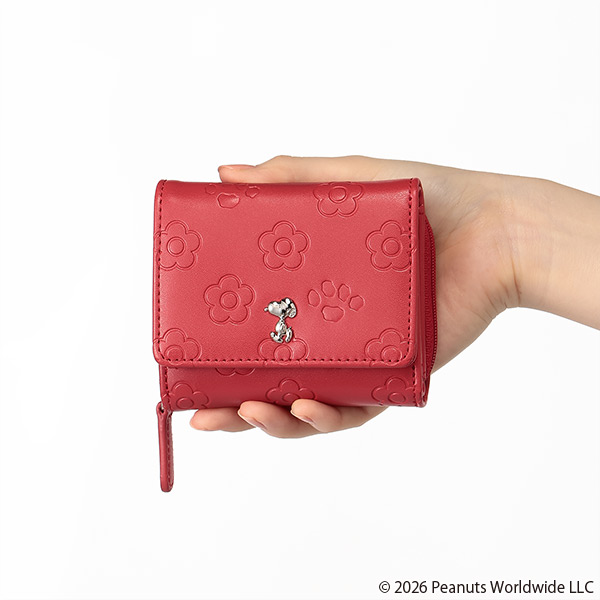 MARY QUANT×PEANUTS ミニウォレット（レッド）
