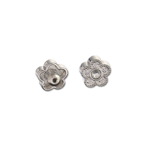 シリコンデイジーデュオ ピアス（シルバー）