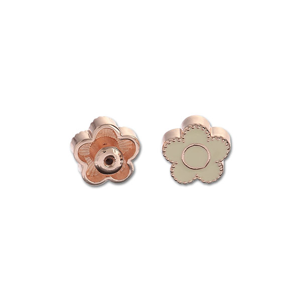 パールデイジーデュオ ピアス（ピンクゴールド）