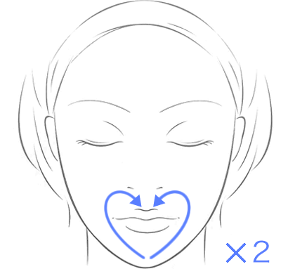 リフトアップマッサージの方法