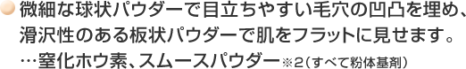 毛穴レスでフラットな肌に