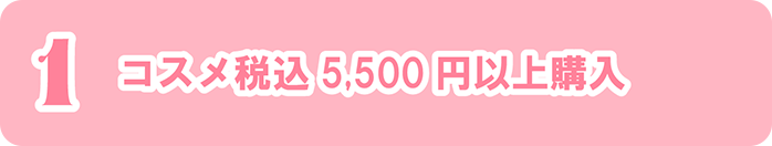 1 コスメ税込5,500円以上購入