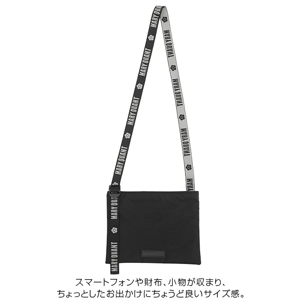 MARY QUANT ロゴストラップショルダーバッグ
