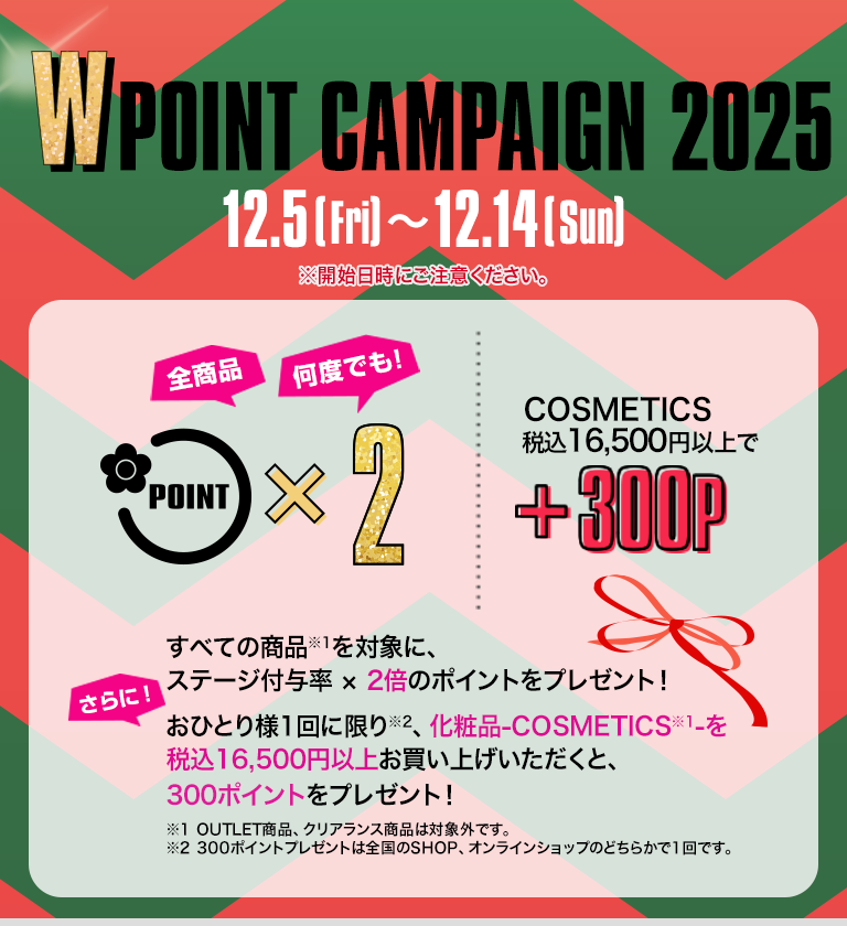 W POINT CAMPAIGN 2025 開催前