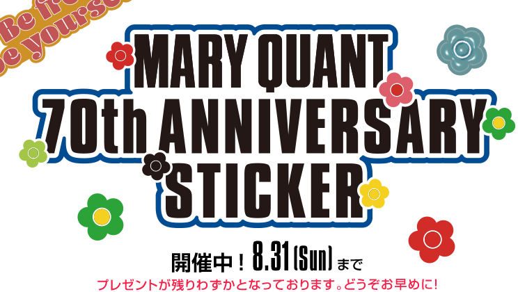 MARY QUANT 70th ANNIVERSARY STICKER 残りわずか