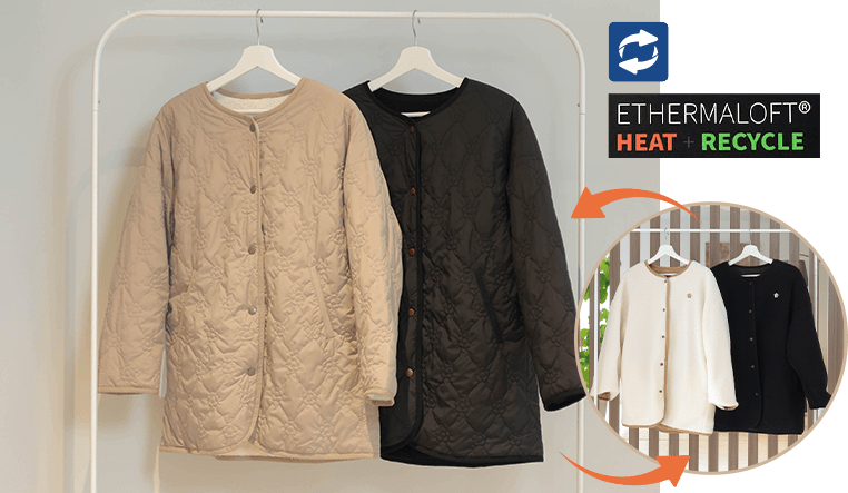 リバーシブル キルト ブルゾン