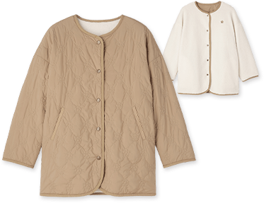 リバーシブル キルト ブルゾン