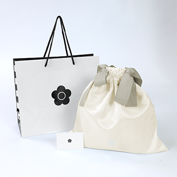 ギフト巾着L（ホワイト） <br>ラッピングセット 