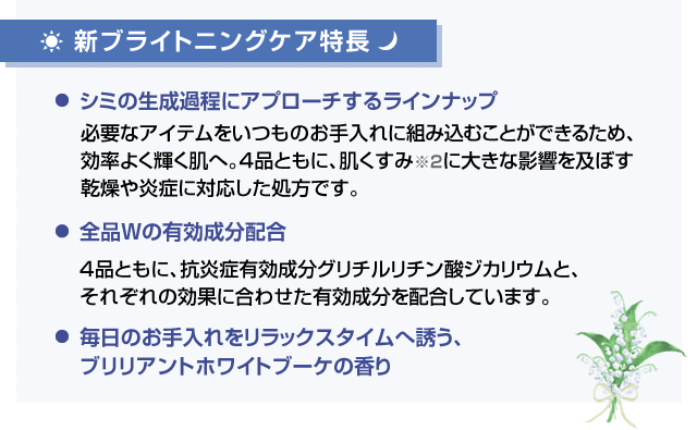 新ブライトニングケア特長